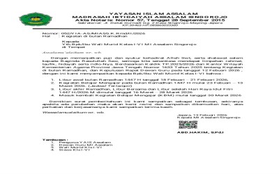 SE KBM Ramadhan 1447 H